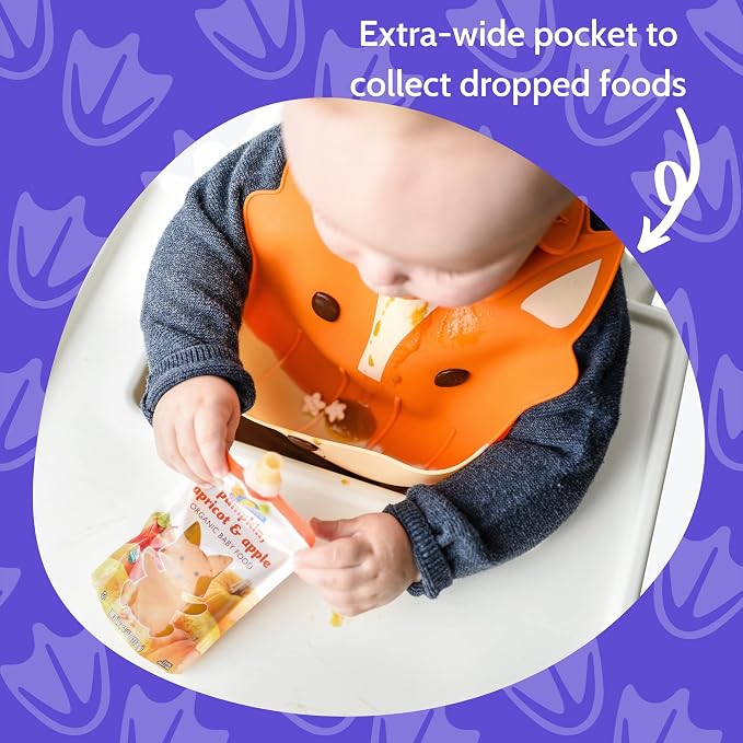 Silly Goose Silicone Animal Baby Bibs - Image 5