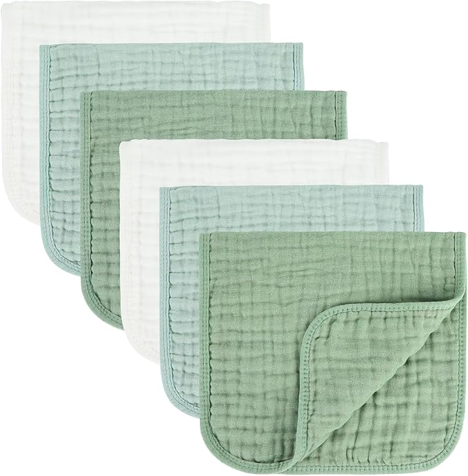 Baby Burp Cloth 100% Cotton Newborn Cotton Muslin Burp Cloth 10x20 inches by Unknown