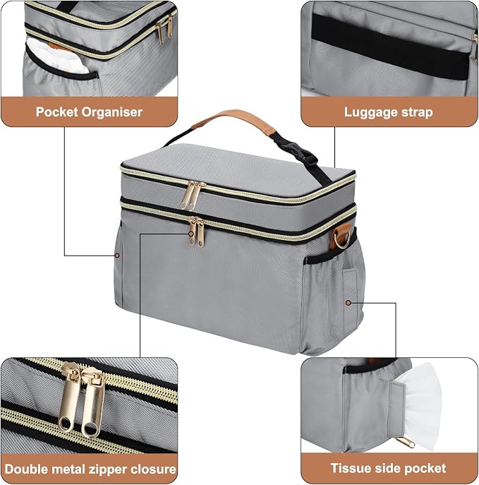 Breastmilk Cooler Bag with 6 Ice Pack, Wearable Breast Pump Bag Compatible with - Image 5