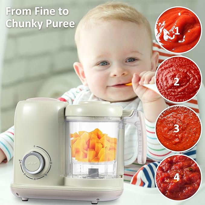Baby Food Maker, 4 in 1 Baby Food Processor and Steamer, Puree Blender - Image 7