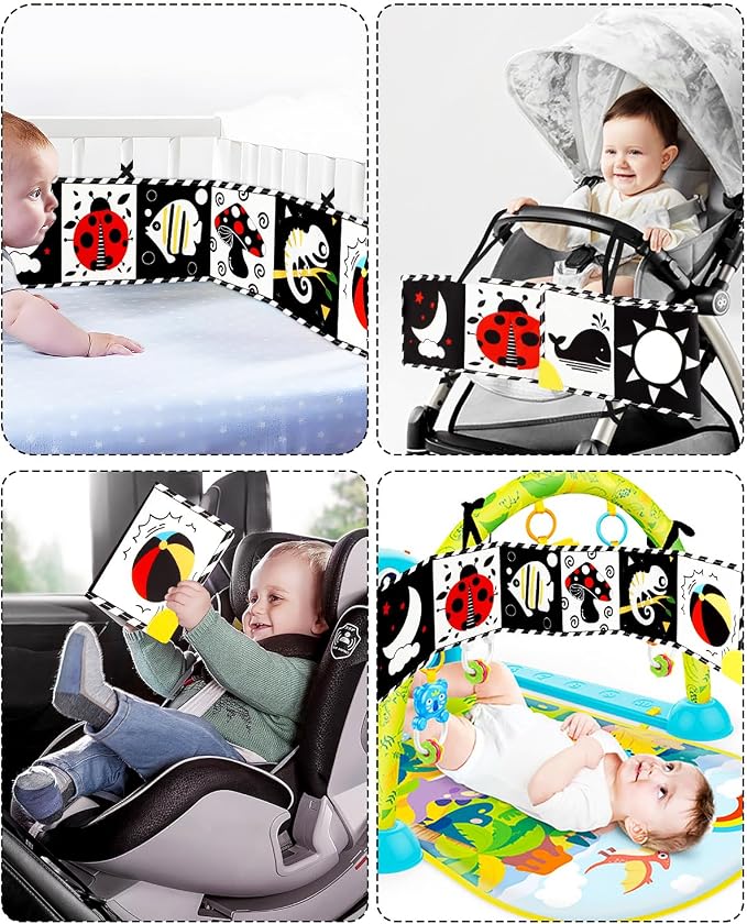 Tummy Time Toys, High Contrast Baby Book - Image 8