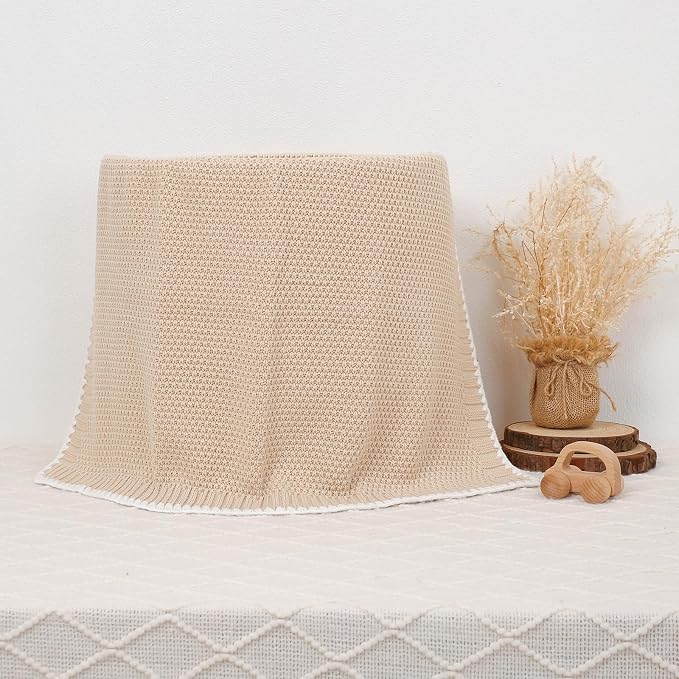 Neiwech Baby Blanket Knit Cozy Soft Lightweight Crib Stroller Nursery Receiving - Image 8