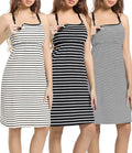 SUIEK 3-Pack Maternity Nursing Nightgown Cotton Breastfeeding Dress Pregnancy by SUIEK
