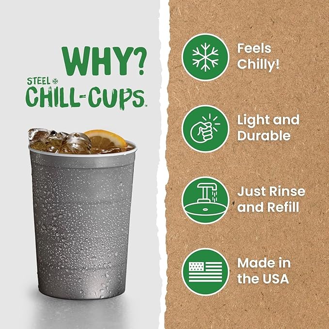 16 oz. Party Cups, Sturdy & Durable, Disposable and 100% Recyclable, Made in USA - Image 2