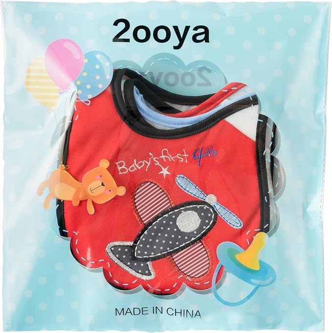 7Pcs Cotton Waterproof Baby Bibs Hook Loop Closure Newborn Bib Keepsake Baby - Image 6