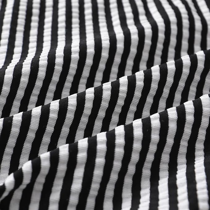 YOUNGER TREE Toddler Girls Two Pieces Swimsuit Color Block Stripe Swimwear - Image 6
