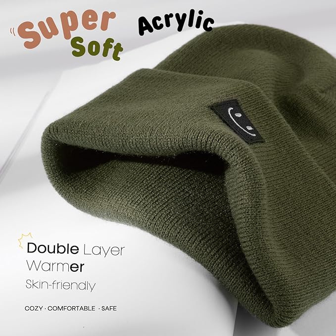 FURTALK Baby Beanie Cute Toddler Winter Hat Knit Boys Girls Warm 2 Pack Kids - Image 2