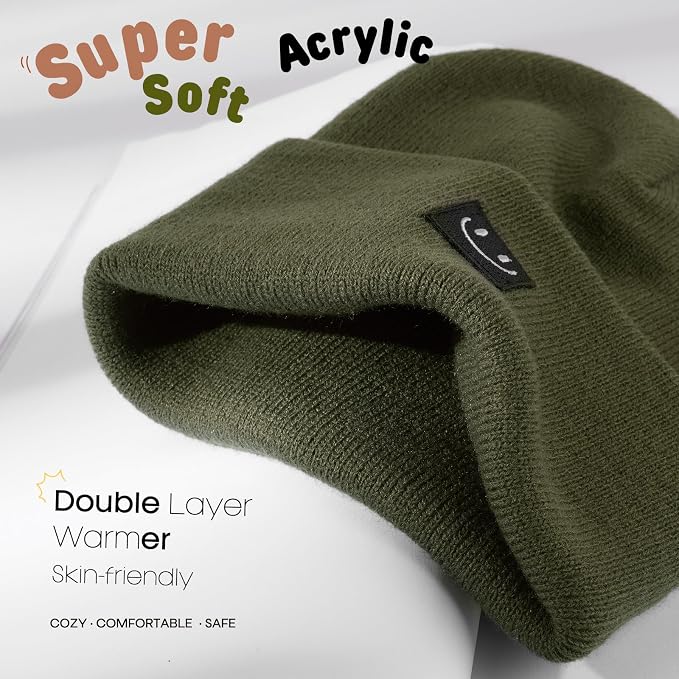 FURTALK Baby Beanie Cute Toddler Winter Hat Knit Boys Girls Warm 2 Pack Kids - Image 2