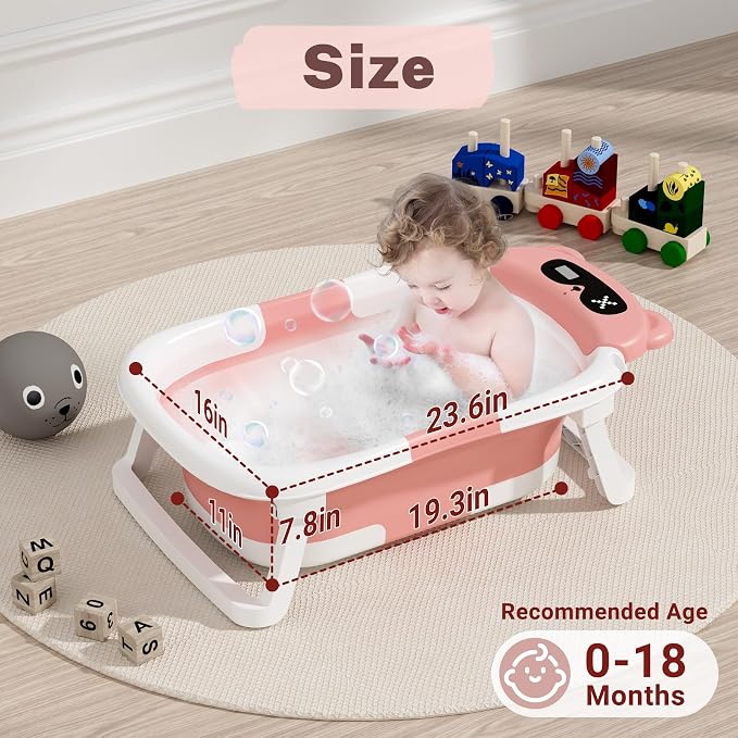 AVIDOR Baby Bathtub, Collapsible Bathtub - Image 2