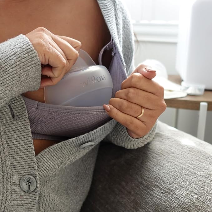 Willow - Silicone Wearable Breast Pump - Passive Suction Milk Collector - Hands - Image 3