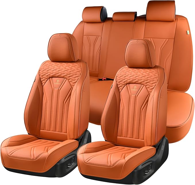 FLORICH Car Seat Covers Full Set, Leather Seat Covers by FLORICH
