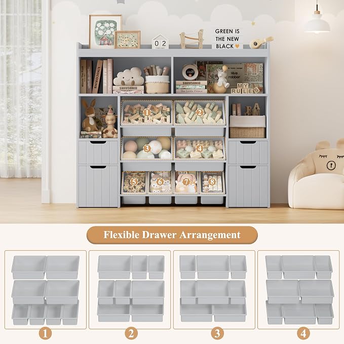 HORSTORS 55" W Toy Storage Organizer - Image 7