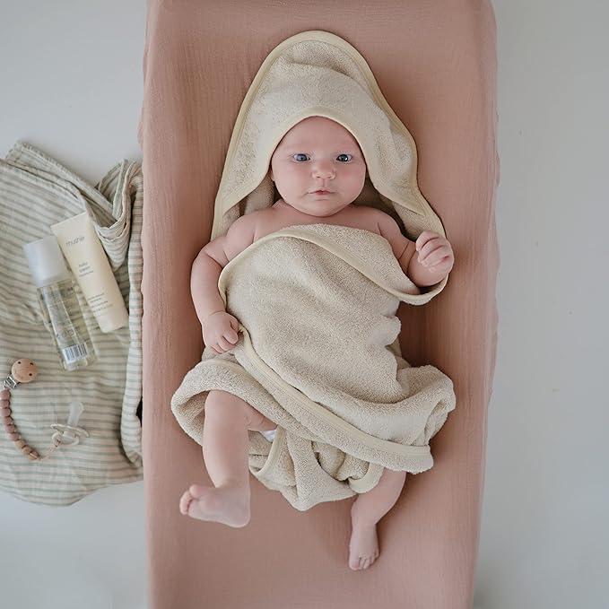 mushie Baby Hooded Towel | Organic Cotton - Image 5