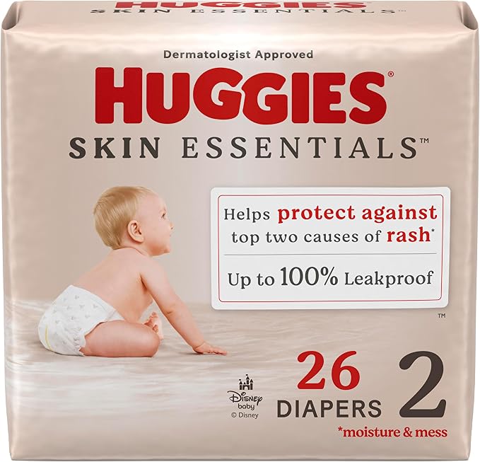 Huggies Size 2 Diapers, Skin Essentials Baby Diapers, Size 2, Packaging May Vary by Huggies%C2%AE