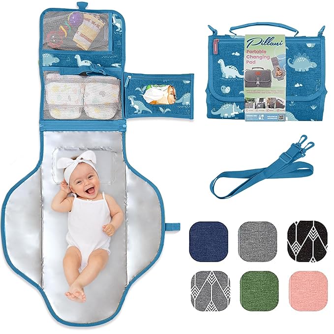 Portable Changing Pad for Baby, Travel Diaper Changing Pad for Newborn by Pillani
