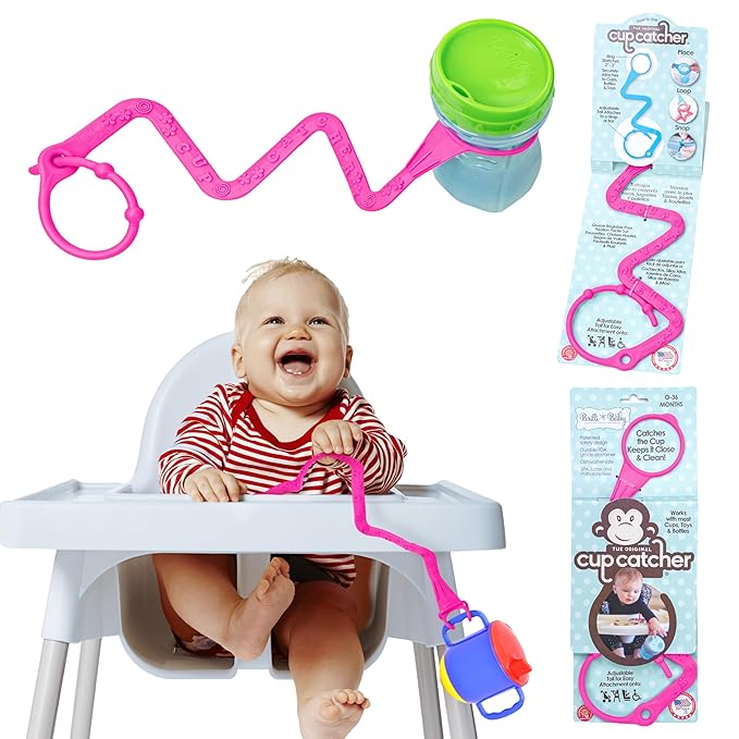 Brilli Baby Cup Catcher Patented Safety Tether Strap, Attach Sippy Cups by BrilliBaby