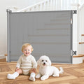 55 Inch Retractable Baby Gates Extra Wide, 41 Inch Reinforced Extra Tall Gate by EZIGO