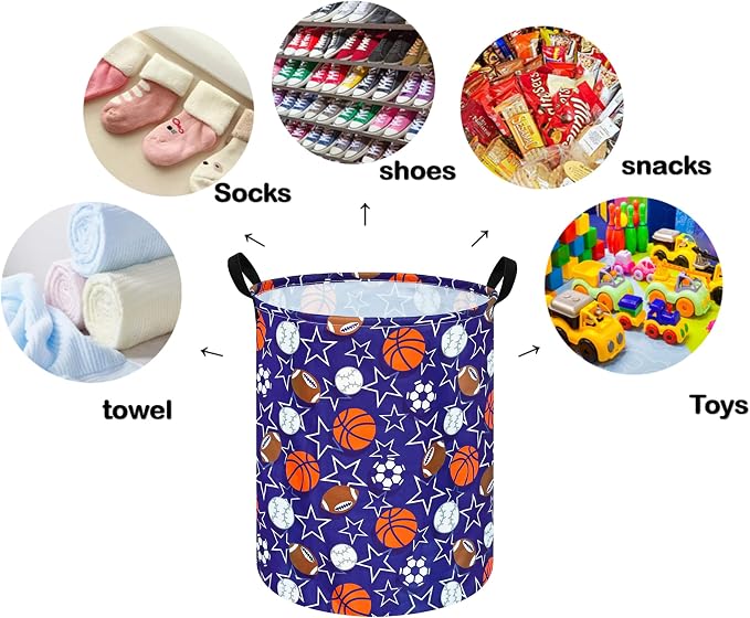 Round Laundry Hamper Storage Basket Laundry Organizer Hamper Storage Bins - Image 5