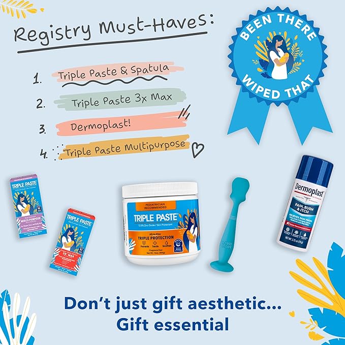 Triple Paste Diaper Rash Cream and Spatula Bundle - 16 oz Zinc Oxide Ointment - Image 4