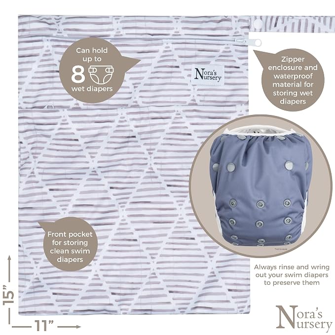 Nora's Nursery Reusable Swim Diapers and Wet Bag - Image 6