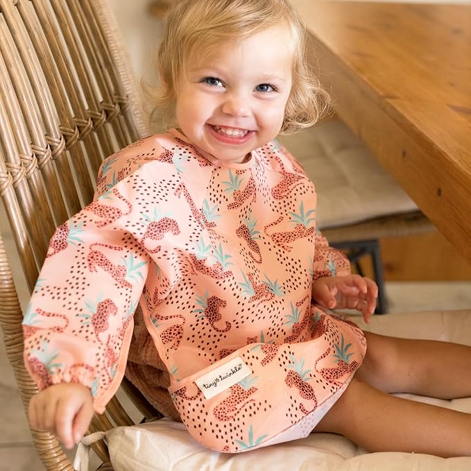 Tiny Twinkle Long Sleeve Bib for Babies & Toddlers – Waterproof Smock Bib for - Image 2