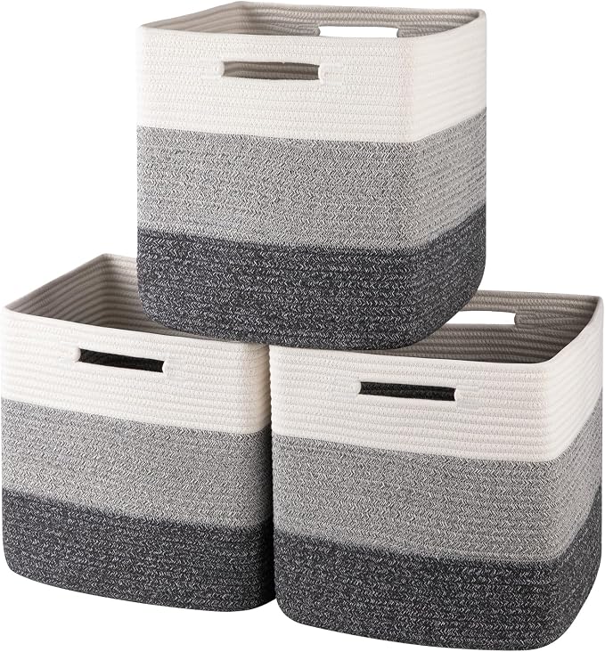 OIAHOMY 13 Kallax Inch Cube Storage Bins, Kallax Insert Storage Baskets by MasterofSpaceOptimization