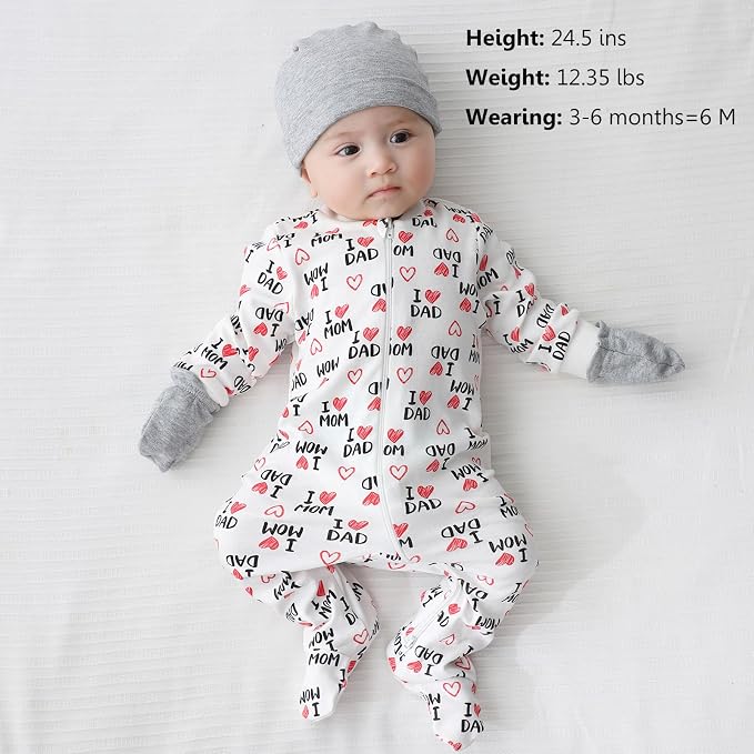 Newborn Baby 2-way Zipper Romper Cotton One-piece Jumsuit 3-pack, 0-24 Months - Image 6