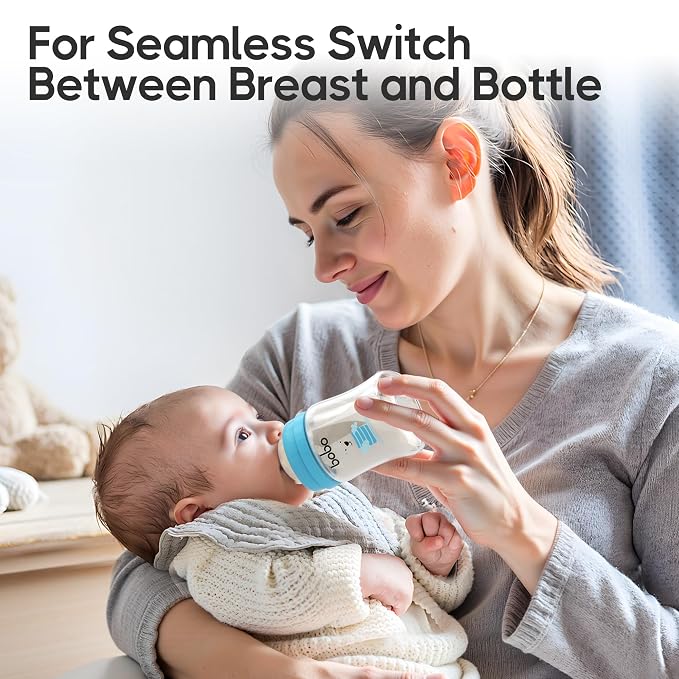 YOHKOH Glass Baby Bottles with Slow Flow Nipple, Newborn Anti-Colic Baby Bottles - Image 3