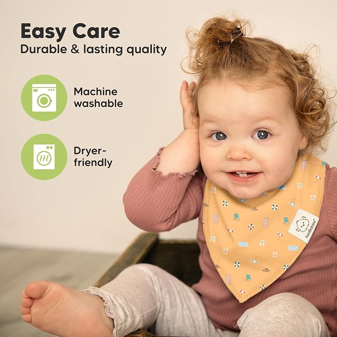 8-Pack Organic Baby Bandana Bibs - Image 7