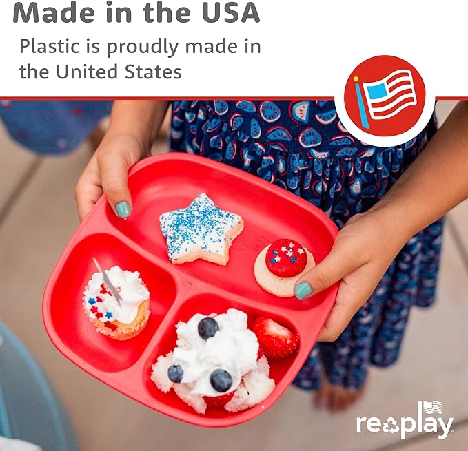 Re-Play Toddler Plates with Dividers - Image 3