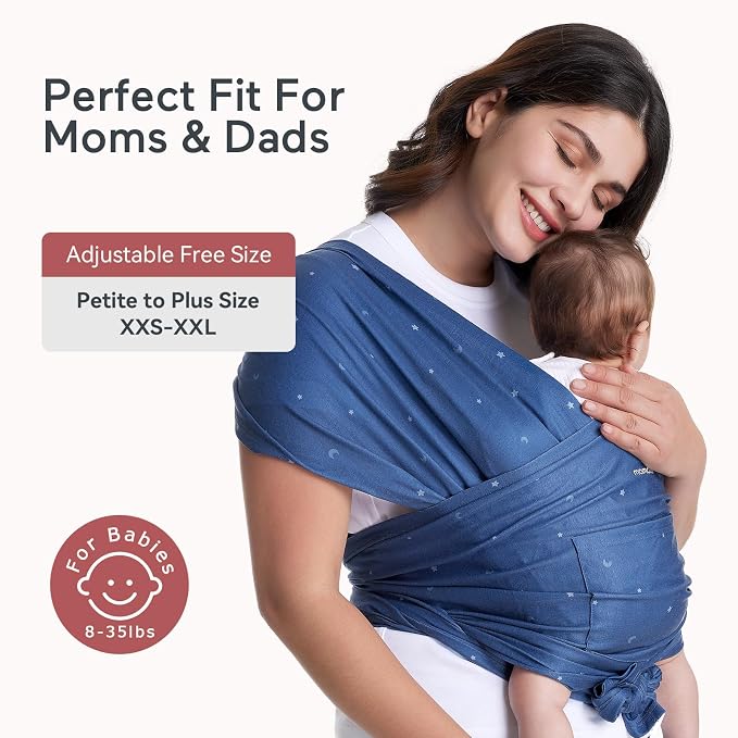 Momcozy Baby Wrap Carrier, Ergonomic Infant Slings - Image 5