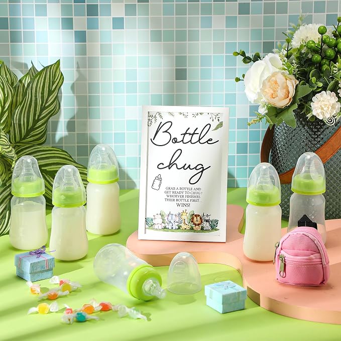 Roowest Bottle Chug Baby Shower Game Favors Including Safari Animals Theme - Image 4
