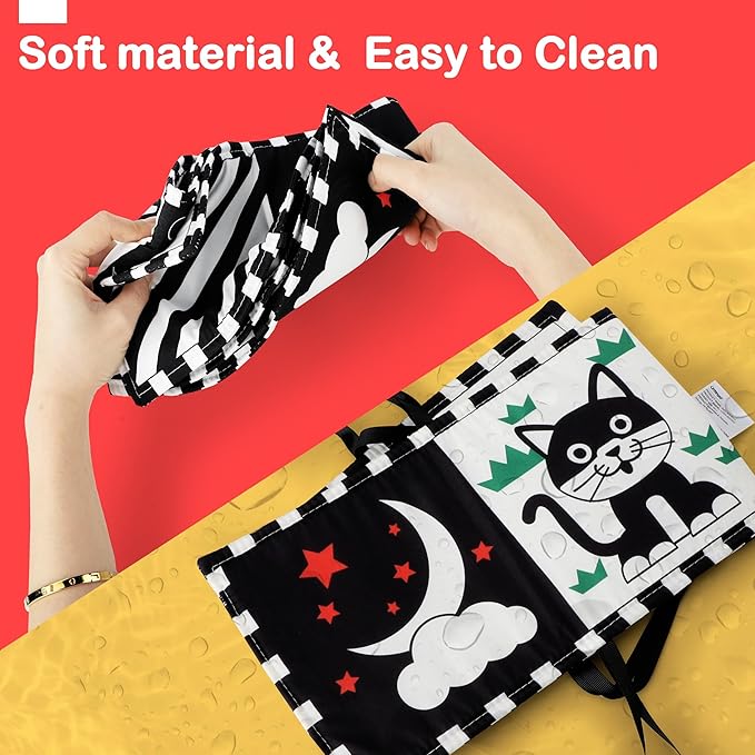 URMYWO Black and White Baby Toys, Tummy Time High Contrast Newborn Toys 0-3 - Image 6