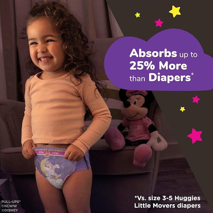 Pull-Ups Girls' Nighttime Potty Training Pants, Training Underwear, 68 Ct - Image 3