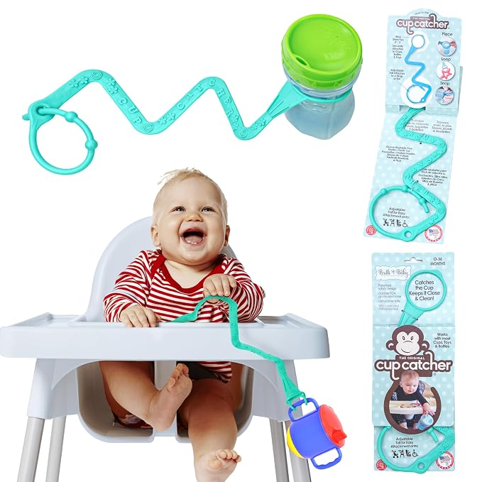 Brilli Baby Cup Catcher Patented Safety Tether Strap, Attach Sippy Cups by BrilliBaby