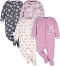 Gerber Baby Girls 4 Pack Sleep 'N Play Footie by Gerber