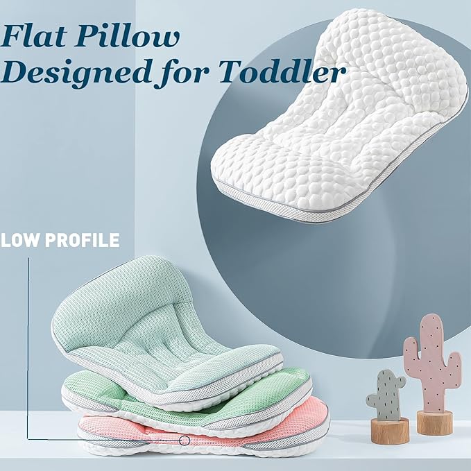Reidio Toddler Pillows Double Sided Cooling Fabric & Breathable Mesh Kids - Image 3