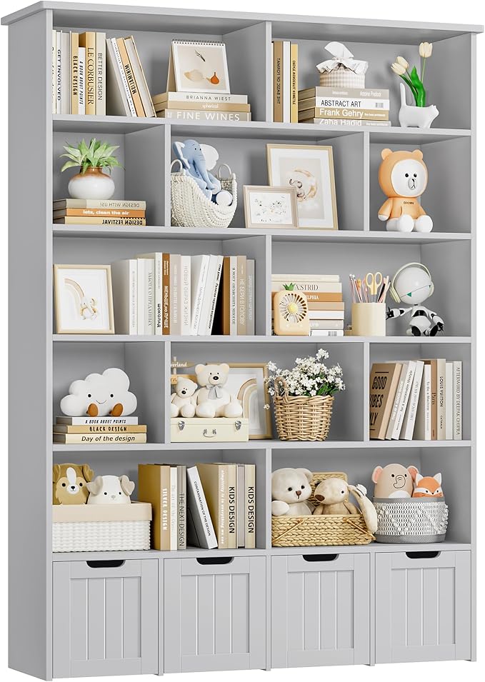 FINETONES 69" H Toy Storage Organizer, 6 Tier Tall Kids Bookshelf - Image 3