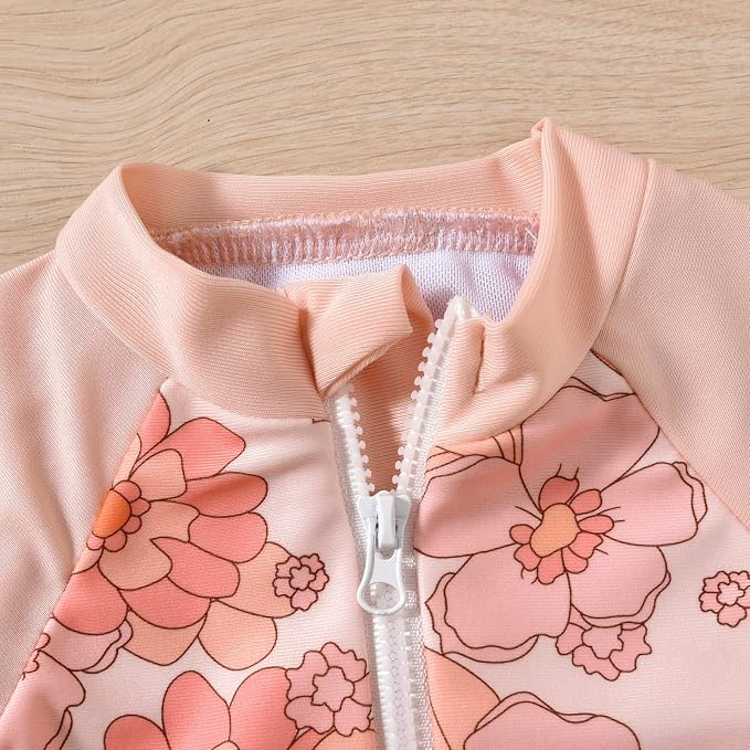 Aalizzwell Baby Girls Long Sleeve One Piece Swimsuit - Image 4