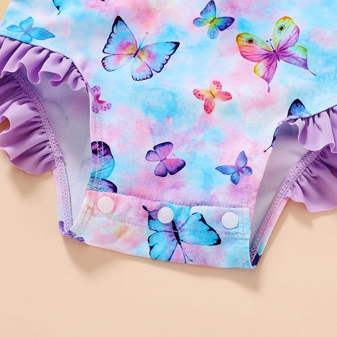 Infant Baby Girl Swimsuit One-Piece Long Sleeve Rash Guard - Image 6