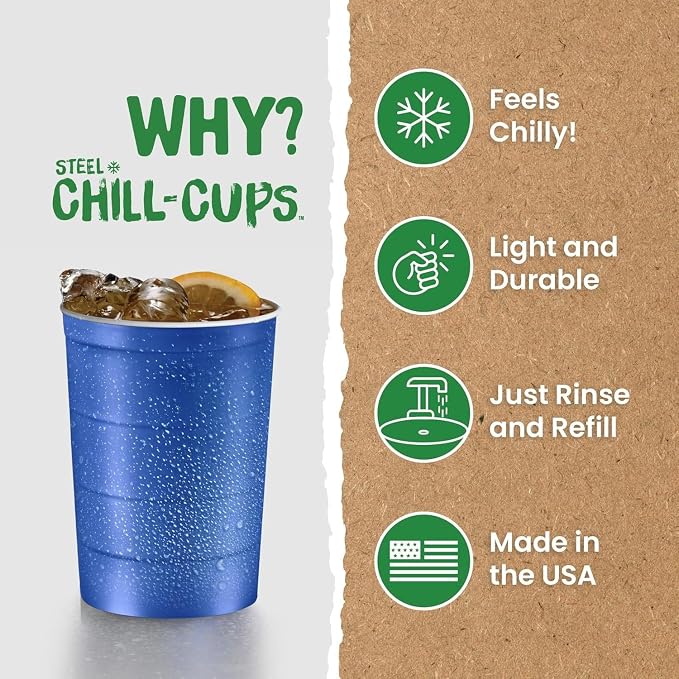 16 oz. Party Cups, Sturdy & Durable, Disposable and 100% Recyclable, Made in USA - Image 3