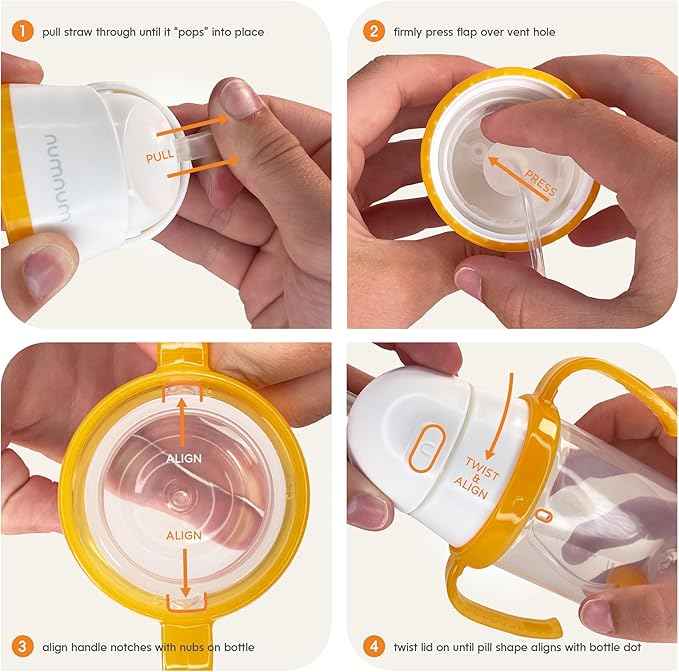NumNum Baby Straw Cup, Weighted Straw Cup, Spill Proof Sippy Cups - Image 5