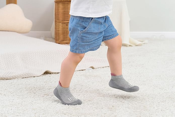 Hstyle Baby Sock Shoes Toddler Walking Shoes Infant Non-Slip Slippers Soft - Image 6