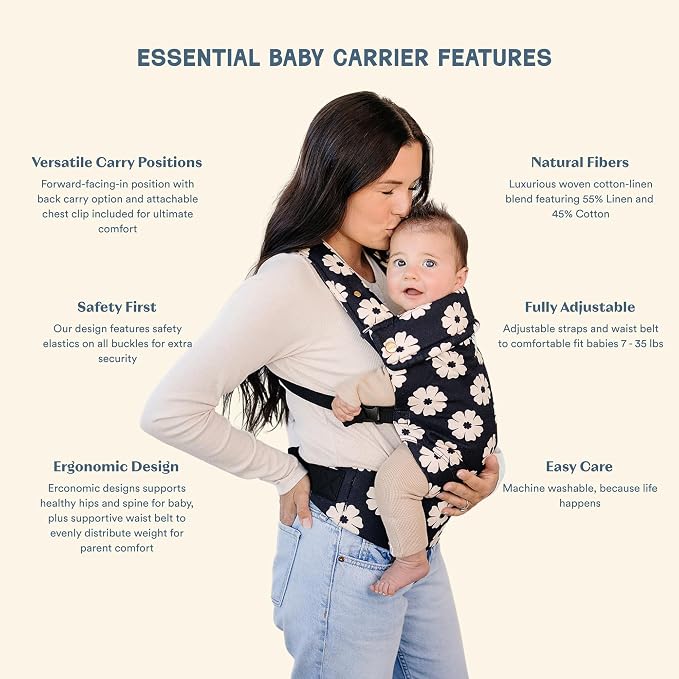 Ava & Oliver Essential Baby Carrier – Ergonomic, Hip-Healthy Soft Structured - Image 2