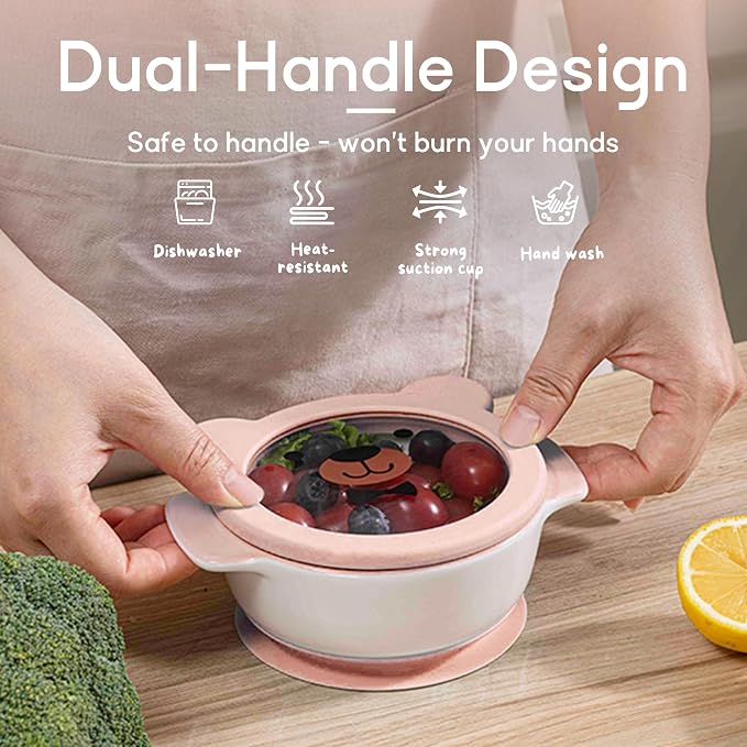 Ceramic Suction Bowl for Babies and Toddlers, Non-Slip Silicone Suction Cup - Image 7