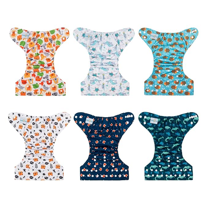 babygoal Reusable Cloth Diapers 6 Pack - Image 2