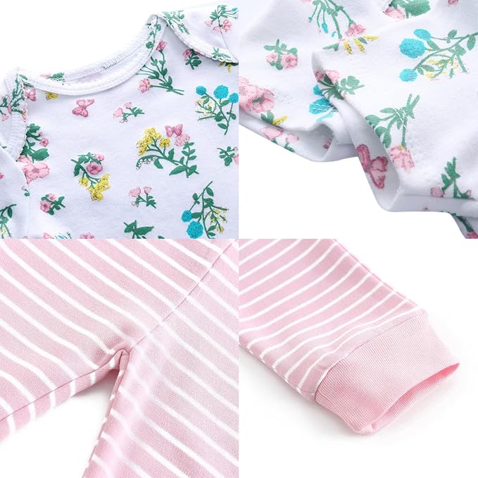 Newborn Layette Gift Set 27-Piece Baby Girl Clothes Bodysuits, Pants Essentials - Image 6