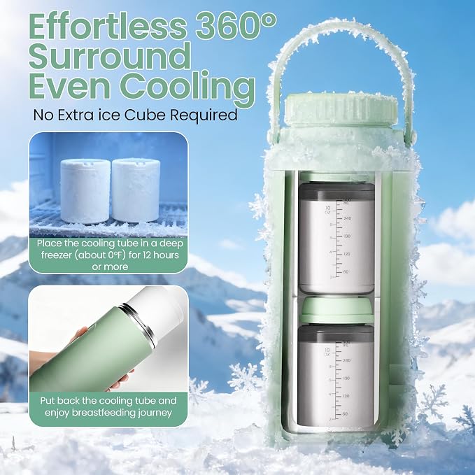 Pinkart 22oz Breast Milk Cooler Bottle, 360° Cooling - Image 5