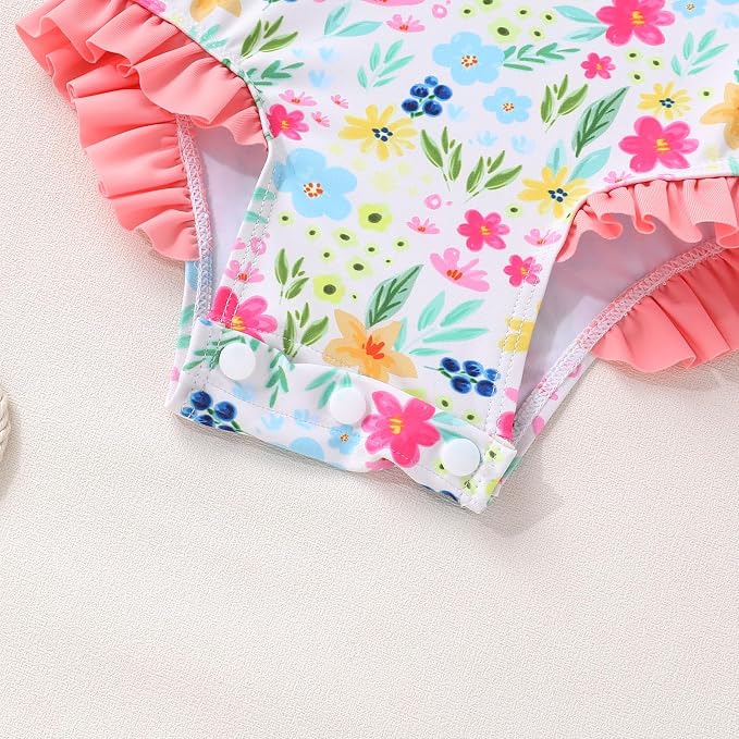 YOUNGER TREE Infant Baby Girls Swimsuit Long Sleeve Swimsuits One Piece - Image 5