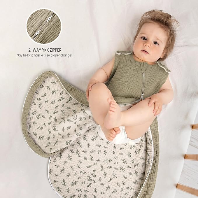 lulumoon Sleep Sack Muslin for Baby: Cotton Wearable Blanket for 15-24 Months - Image 5